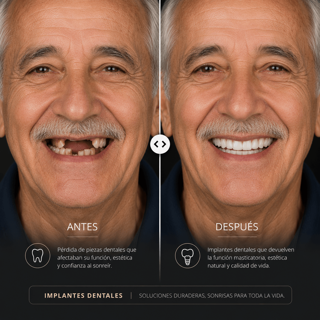 Caso implantes dentales